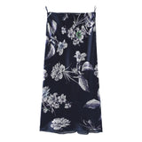 ADVBRIDGE  -  Women's Silk Satin Printed Skirt Woman Traf-store Skirts Clothing Korean Dongdaemun Winter Y2k High Quality
