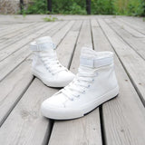 ADVBRIDGE  -  Outdoor Men High Top Canvas Light Breathable Walking Shoes Fashion Women Jogging Hook & Loop Sneakers Couple Tennis Trainers