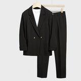 Advbridge Autumn Men's Clothing Light Luxury Business Leisure Suit Jacket Set Streetwear Korean Popular Clothes Slim Pants Suit M-3XL