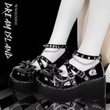 Advbridge Japanese Cosplay Single Shoe Subculture Thick Sole Height Increasing Single Shoe 2024 New Spicy Girl Dark Punk Style Lolit Girls