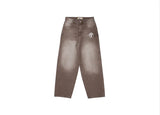 Advbridge American Retro Double Stitching Washed Baggy Jeans Men's Y2K New Harajuku Hip-Hop Gothic Casual Joker Wide Trousers Street Wear