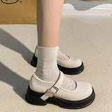 ADVBRIDGE  -   Lolita Style Girls Mary Janes,Young Women Students Mid Heels Sweet Butterfly Buckle Strap Elevator Shoes