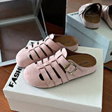 ADVBRIDGE  -  Round Toe Slides Soft Woman Slippers Thick Roman Style Mules Shoes for Women On Promotion Elegant and Fashionable Sandals Sale