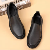 ADVBRIDGE  -  Leather Shoes Men's 2025 Summer New Male Leather Shoe Leather Man Casual Single Shoe Solid Color Breathable Mans Shoes Loafers