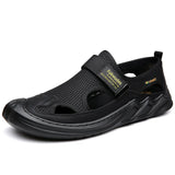 ADVBRIDGE  -  Sandals Man Fashion Summer Outdoor Beach Casual Baotou Hole Shoes for Men Breathable Platform Beach Indoor Roma Sandals