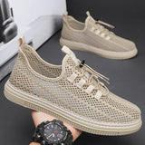 ADVBRIDGE  -  Fashion Breathable Walking Mesh Flat Shoes Sneakers Men Shoes Men Casual Shoes