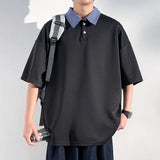 ADVBRIDGE  -  Plus Size Trending Plaid Henley T Shirts for Men 2025 Versatile Collar Detail & Breathable Casual Essential Summer Tops