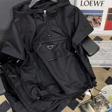 Advbridge Retro hoodie assault suit for men women summer short sleeved top and shorts two-piece set sweatpants sweatshirts mens clothes