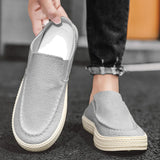 ADVBRIDGE  -  Men's Canvas Slippers Summer Outdoor Anti-slip Soft-sole Fashion Youth Casual Slippers Driving Sandals Joker Tide Half Slippers