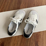 Advbridge Leather cowhide German training shoes women's college style casual shoes 2025 new soft-soled casual flat-soled sports shoes