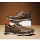 ADVBRIDGE  -  Men's Business Leather Shoes Breathable Non Slip Outdoor Men's Casual Leather Shoes Driving Shoes