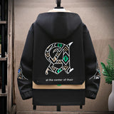 Advbridge Casual Men's 2024 Spring Autumn Hooded Jackets Streetwear Windbreaker Youth Fashion Loose Cargo Coat Outdoor Sports Top Clothing