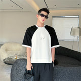 Advbridge Summer Loose Men's T-shirt Korean Style Casual Round Neck Letter Printed Short Sleeved Male Tops 2024 New Fashion
