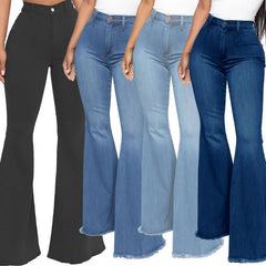 Advbridge White Flare Jeans for Women 2024 Spring Summer Slim High Waist Stretch Skinny Boot-cut Denim Pants Woman Pink Bell Bottom Jeans