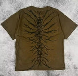 Advbridge 2025 New Retro Loose T-shirts Men and Women Y2K American High Street Washed Round Neck Short Sleeve Hip-hop Street Style Tops