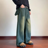 Advbridge Straight Jeans Men's Women's Chic Pocket Retro Fashion Pants High Street Loose Casual Wide Leg Denim Pants 2025 New trend-design