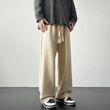 ADVBRIDGE  -  Winter Thickened Pants Men Warm Oversized Wide Leg Pants Men Streetwear Loose Straight Pants Mens Black Beige Thick Trousers