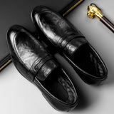 ADVBRIDGE  -  Casual Leather Shoes for Men Autumn Breathable Men's Shoe New One Foot Soft Top Soft Sole Casual Bean Leather Shoe Mens Zapatos