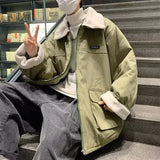Advbridge Winter Warm Jackets for Men Korean Fashion Thicken Fleece Bomber Military Jacket Warm Parkas Coats Men Trend Outwear Clothes