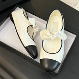 Advbridge 2025 women's flat shoes Non-slip bow Mary Jane shoes for women Large size shallow mouth ballet shoes female