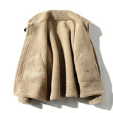 Advbridge PU Jacket Men's Autumn Winter Thickening High-end Brand Leather Jacket / Plus Velvet Thickening Fashion Large Size Khaki Man