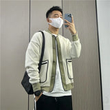 Advbridge Knit Sweater Male Zipper Cardigan Zip-up Men's Clothing Jacket Round Collar Coat Crewneck Thick Winter Knitwears Loose Fit