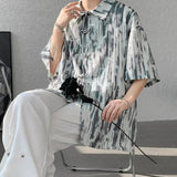ADVBRIDGE  -  M-5XL Plus Size Men's Chinese Traditional Shirt Tai Chi Kung Fu Turn Collar Knot Button Shirt Short Sleeve Summer Clothing Male