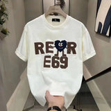 Advbridge Men‘s Wintern outfits 2024 Summer Korean Version Loose Casual Oversized Comfortable and Breathable Round Neck Printed Short Sleeved T-shirt for Men Advbridge Men‘s Wintern outfits