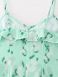 Advbridge Ruffles Printed Sundress Women Summer Maxi Slip Dress for Holiday Boho Sleeveless Straight Vestidos 2024 Floral Dress