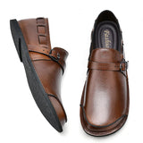 Advbridge Men Loafers Male Comfortable Driving Shoe Genuine Leather Men Casual Soft Flats Non-Slip Mens Walking Shoes Mens Slip on Shoes