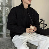 Advbridge Winter Men's Retro Knit Zipper Cardigan Sweater Long Sleeve Casual Streetwear Loose Leisure Korean Popular Knitwear Coat M-2XL