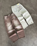 Advbridge Harajuku Streetwear Jeans Y2K Mens Pants Hip Hop High Waist Wide Leg Trouser Letter Embroidery Vintage Brown Baggy Jeans