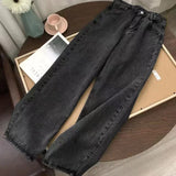 Advbridge Harajuku Streetwear Jeans Y2K Mens Pants Hip Hop High Waist Wide Leg Trouser Letter Embroidery Vintage Brown Baggy Jeans