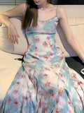 Advbridge Summer Women Fashion New Casual Midi Dress Spaghetti Strap Elegant A-Line Beach Maxi Vestidos Female Party Clothes Mujers New