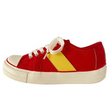 ADVBRIDGE  -  New Women Colorblock Vulcanized Canvas Sneakers Flat Sole Lace-Up Soft Comfort Latex Cushion Summer Student Casual Shoes