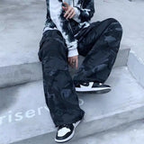 Advbridge Cargo pants men patch pocket camouflage pants retro street loose wide leg casual pants harajuku japanese streetwear men clothing