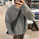 Advbridge Autumn Clothing Men's Luxury Zipper Knitted Cardigan Casual Streetwear Solid Color Long Sleeve Knitwear RetroPopular Jacket