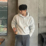 Advbridge Winter Clothing Men's Luxury Knitted Zipper Hooded Pullovers Sweater Casual Streetwear Striped Solid Color Long Sleeve Hoodie