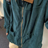 ADVBRIDGE  -  M-5XL Plus Size Mens Prestwich Corduroy Jacket Turn Down Collar Zipprt Up Autumn Spring Coat Casual Streetwear Clothing for Men