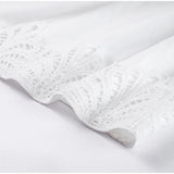 ADVBRIDGE  -  Elegant Lace Hollow Out Women's Long Dress Solid V-neck Patchwork Puff Sleeve Bodycon Dressess Female 2025 Spring New Lady Robes