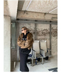 Advbridge  Autumn Winter Chic Luxury Short Soft Thick Warm Hairy Shaggy Faux Fur Coat Women with Hood Zipper Fluffy Jacket 2024