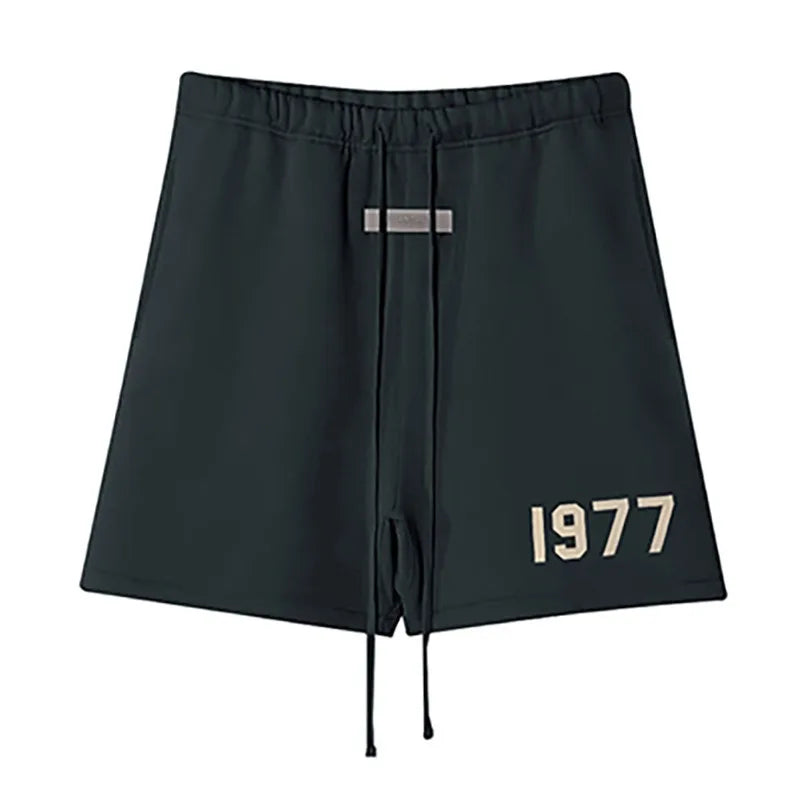 Advbridge Men's 1977 Summer Streetwear Basketball Casual Cotton Shorts Gym Fitness Sports Running Workout Jogger Short Pants Sweatpants