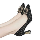 Advbridge New Spring Autumn 2024 Women's High Heel Shoes Soft Leather Office Professional Black Work Shoes Pointed Lightweight