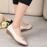ADVBRIDGE  -  Woman Pumps Shoes for Women Round Toe With Bow Wedge Heel Medium Heels Popular Spring 2025 Trend On Promotion Chic Point Summer
