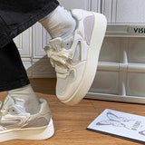 ADVBRIDGE  -  Summer New Women’s White Mesh Chunky Platform Shoes - Ins Minimalist Unique Design Breathable Versatile Casual Sneakers