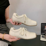 ADVBRIDGE  -  Fashion Casual Sneakers White 2025 Summer Flat Square Toe Sneakers Women's Shoes