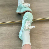ADVBRIDGE  -  Mint Mambo Womens Shoes Original Ballet Casual Breathable Womens Casual Shoes Cute Bow Comfortable Lace Lady Shoes