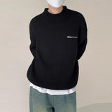 Advbridge Men's Korean Review Clothes Light Luxury Slim Knit Pullover Sweater Long Sleeve Streetwear Leisure Basic Shirts Fashion Knitwear