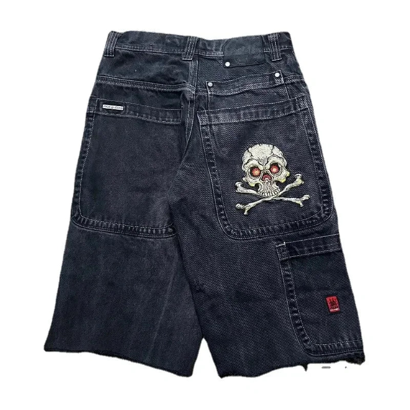 Advbridge Y2K Retro Full Range of Shorts Women Loose Denim Harajuku Hip-hop Pattern Men New Gothic Casual Fashion Shorts Streetwear