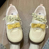 ADVBRIDGE  -  Women's Mesh Casual Shoes Retro Plaid Soft Sole Anti-Slip German Training Shoes Fashion Increase Height Light Casual Shoes Women